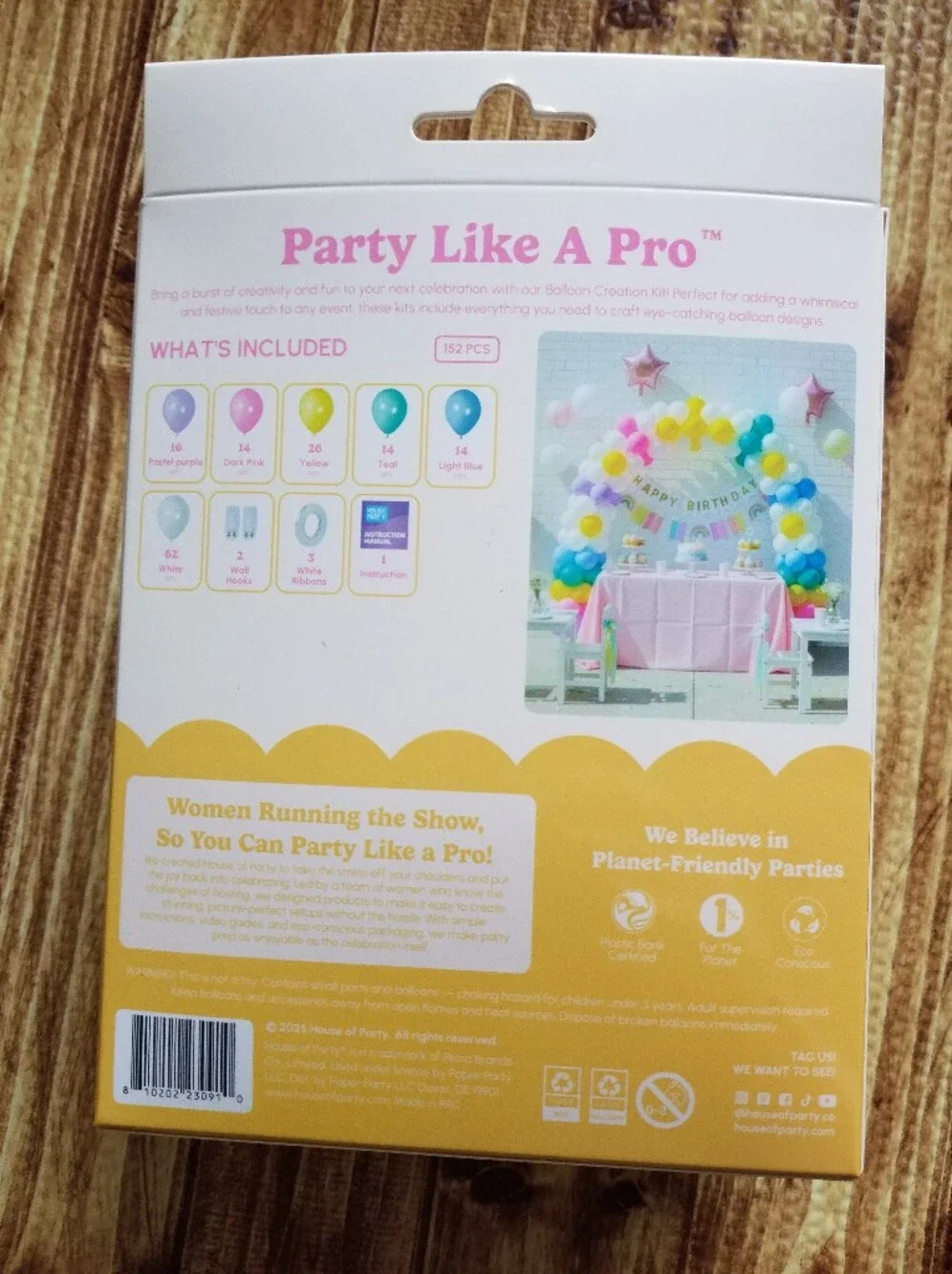NWT House of Party Sunny Pastels Balloon Arch Kit 18 Ft DIY UNUSED IN BOX
